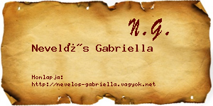 Nevelős Gabriella névjegykártya